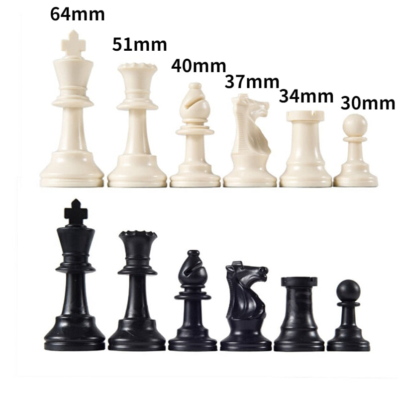 Christmas Gift High Quality Chess Game King High 97mm 77mm 64mm Ajedrez Medieval Chess Set No Chessboard 32 Chess Pieces Kids Toys Playing Game