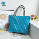 Wenkouban  Fashion Folding Women Big Size Handbag Tote Ladies Casual Flower Printing Canvas Graffiti Shoulder Bag Beach Bolsa Feminina