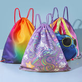 Wenkouban Lunch Bags Foldable Beach Bag Waterproof Swimsuit Storage Bag Outdoor Beach Swimming Women Sports Bags Portable Kids Backpack