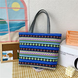 Wenkouban  Fashion Folding Women Big Size Handbag Tote Ladies Casual Flower Printing Canvas Graffiti Shoulder Bag Beach Bolsa Feminina