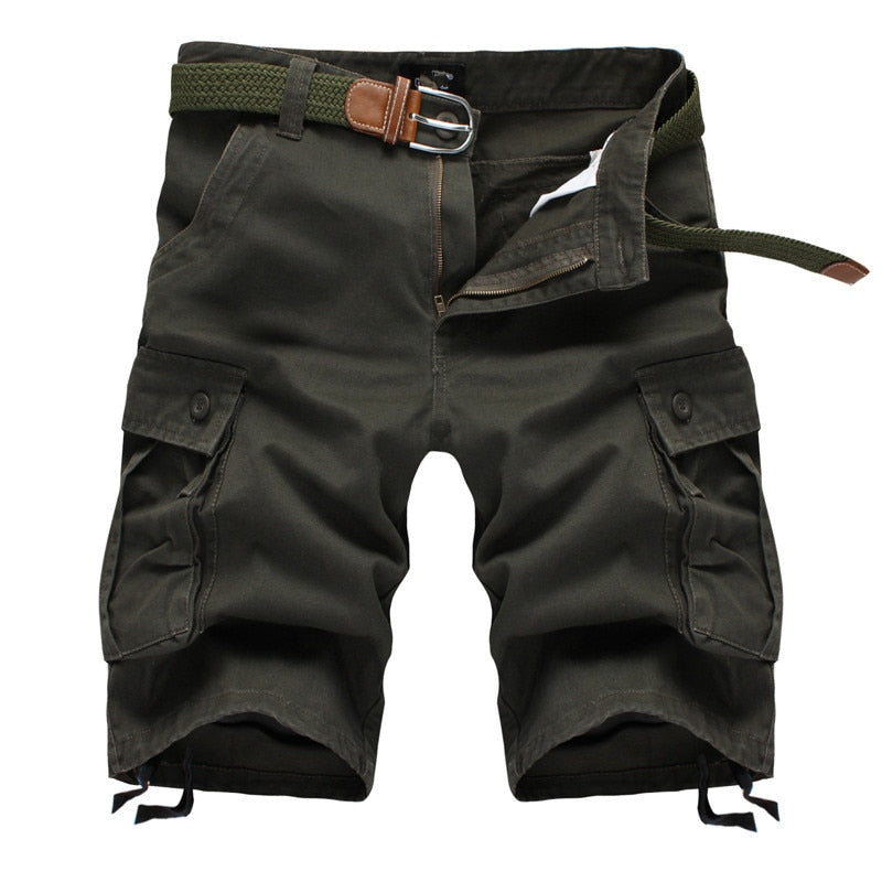 Men Shorts 2021 Fashion Plaid Beach Shorts Mens Casual Camo Camouflage Shorts Military Short Pants Male Bermuda Cargo Overalls