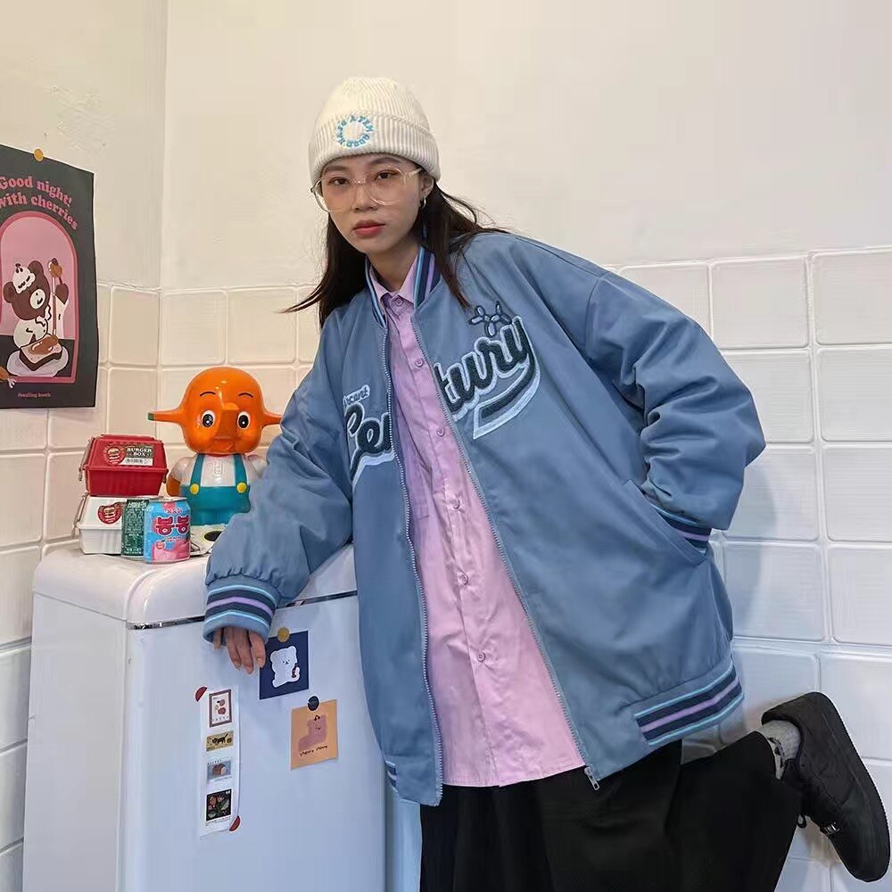 wenkouban Harajuku oversized pocket button long-sleeved women's jacket traf women's jacket printed bomber jacket tops women spring clothes