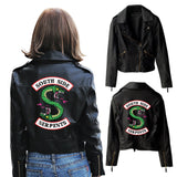 Wenkouban 2023 New Riverdale PU Jackets Printed Southside Riverdale Serpents Jacket Women Riverdale Serpent Streetwear Leather Jacket