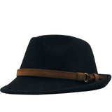 New Wool Women Men Fedora Hat For Winter Autumn Elegant Lady Gangster Trilby Felt Homburg Church Jazz Hat 55-58CM adjustable