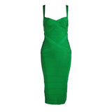 Summer Elegant Dresses Sexy Bandage Dresses Women Sleeveless Spagheti Strap Bodycon Celebrity Evening Party Dress Vestidos
