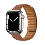 Leather Link For Apple watch band 44mm 40mm 41mm 45mm 42mm 38mm original Magnetic Loop bracelet iWatch series 3 5 4 SE 6 7 strap