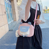 Wenkouban Japanese Style Lovely Small Bag Women Cartoon Bear Ears Nylon Bag Student Girl Crossbody Bags For Women Bolsa Mujer Shoulder Bag