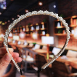 Wenkouban 23 Styles Simulation Pearl Hairbands Women Hair Accessories Korean Handmade Bow Flower Hoops Headband Wedding Ornaments 2022 New