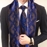 New Fashion Men Scarf Green Jacquard Paisley 100% Silk Scarf Tie Autumn Winter Casual Business Suit Shirt Scarf Set Barry.Wang