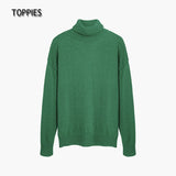 Christmas Gift Toppies 2022 Autumn Winter women fashion Sweater 15% wool Green turtleneck sweater Knitted Tops Korean Winter Clothes