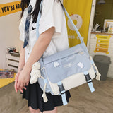 Wenkouban Ulzzang Casual Big Bag Women Student School Bags For Teenage Girls Messenger Bag Shoulder Bag Crossbody Bags Women Bolsa Feminin