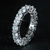 925 Sterling Silver Wedding Band Eternity Ring For Women Big Gift For Ladies Love Wholesale Lots Bulk Jewelry R4577