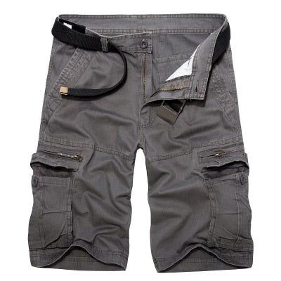Wenkouban 2023 Mens Military Cargo Shorts Summer Army Green Cotton Shorts Men Loose Multi-Pocket Shorts Homme Casual Bermuda Trousers 40