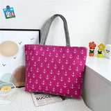 Wenkouban  Fashion Folding Women Big Size Handbag Tote Ladies Casual Flower Printing Canvas Graffiti Shoulder Bag Beach Bolsa Feminina
