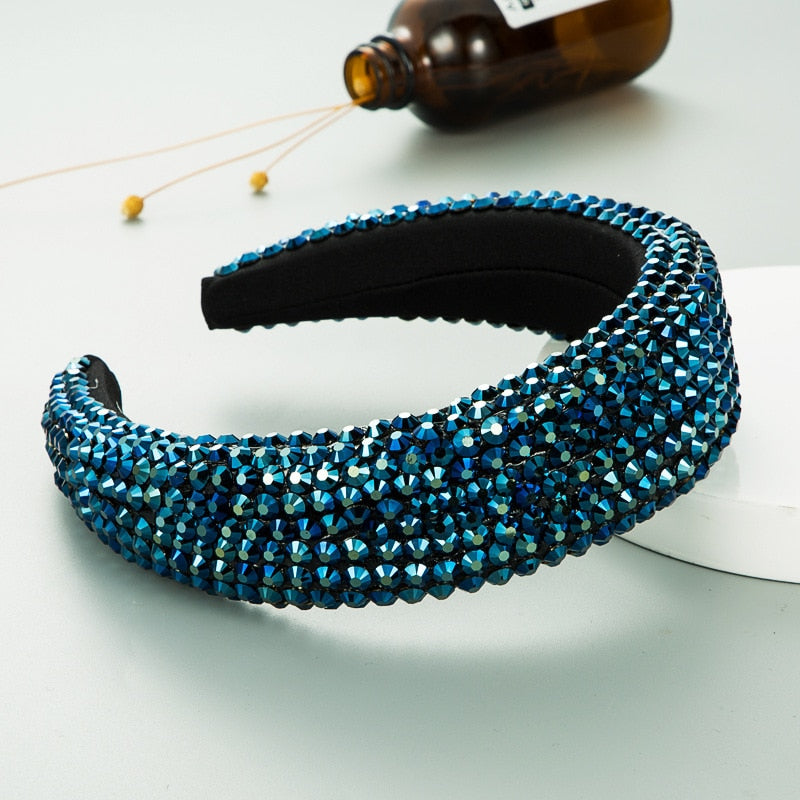Hotsale New Bling Rhinestone Full Crystal Headbands for Women 2020 Shiny Diamond Bedazzled Designer Tiara Baroque Headband Women