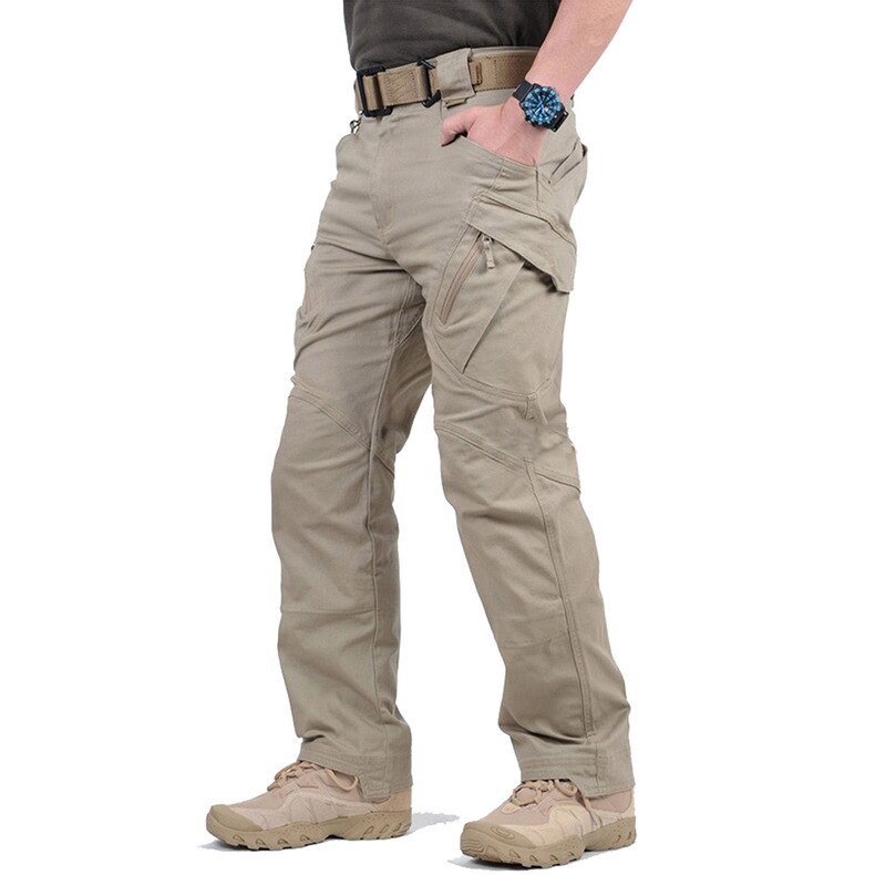 Wenkouban Mens Vintage Hip Hop Style Baggy Jeans IX9 City Tactical Cargo Pants Men Combat SWAT Army Military Pants Cotton Many Pockets Stretch Flexible Man Casual Trousers Size