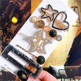 Wenkouban New 2022 Hair Accessories Set For Women Fashion Crystal Simulation Pearl Hair Clips Headwear Jewelry 5PCS Hairpins Ornaments