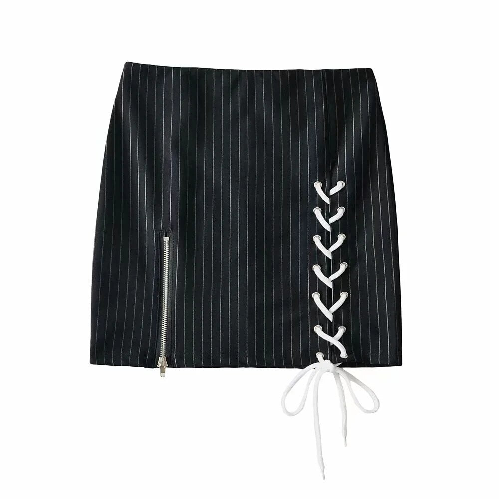 Wenkouban Stripe Vest Suit Women Elegant OL Waistcoat Vest V-Neck Career Ladies Crop Tops Office Formal Work Wear Outerwear Autumn Mujer