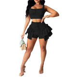 Wenkouban Sexy Ruffles Shorts And Crop Top Women Summer 2 Piece Sets Fashion Club Vacation Outfits  Items 2022