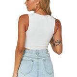 Wenkouban New Women Ladies Summer Sexy Leopard Crop Top Sleeveless Iron Hoop Connected Bra Top Party Club Pub Tank Tops