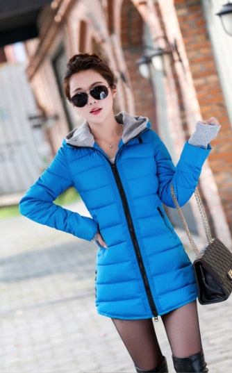 Wenkouban 2023 Autumn Winter Women's New Korean Style Slim Warm Casual Hooded Jacket Clothing Casaco Abrigos Casaca Kaban Invierno Mantel