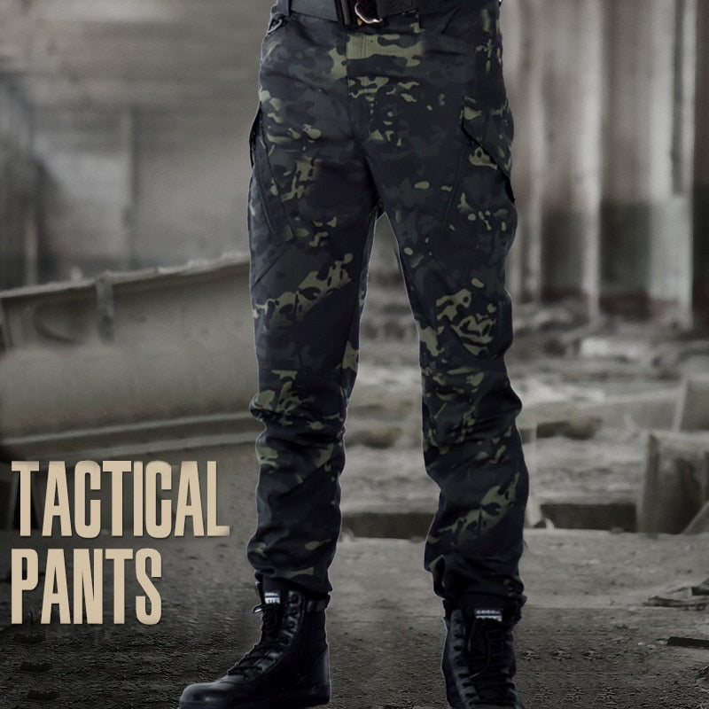 Wenkouban Mens Vintage Hip Hop Style Baggy Jeans 6XL City Military Tactical Pants Elastic SWAT Combat Army Trousers Many Pockets Waterproof Wear Resistant Casual Cargo Pants Men