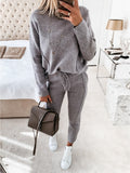 Wenkouban Winter Autumn Women Knitted Settwo Piece Set Tracksuit Velvet Oversize Female Ropa De Chandal Mujer Invierno Casual Jogging Suit