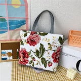 Wenkouban  Fashion Folding Women Big Size Handbag Tote Ladies Casual Flower Printing Canvas Graffiti Shoulder Bag Beach Bolsa Feminina