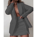 Wenkouban 2023 New Fashion 2 Piece Set Women Streetwear Candy Colour Basic Blazer Sets Coat + Shorts Slim Suit Jacket