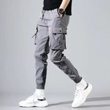 Wenkouban Mens Vintage Hip Hop Style Baggy Jeans Men's Side Pockets Cargo Harem Pants Ribbons Black Hip Hop Casual Male Joggers Trousers Fashion Casual Streetwear Pants 5XL