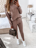Wenkouban Winter Autumn Women Knitted Settwo Piece Set Tracksuit Velvet Oversize Female Ropa De Chandal Mujer Invierno Casual Jogging Suit