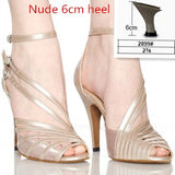 Wenkouban Retail Salsa Shoe Cow suede High Heel Wedding Shoes Black Nude Gray Colorful Women's Satin Latin Ballroom Dance Shoes