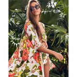 Beach Wear Print Bikini Swimwear Women Wrap Skirt Swimsuit High Waist 2022 Cover Up Sexy Sarong plage Beach Wear Bathing Suit