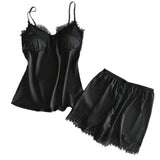 Sexy Women Lace Sleepwear S - 2XL Plus Size Lace Comfortable Lingerie Nightgown Sleeveless Nighty Sets Pajama Pants Home Wear