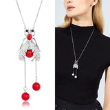 Wenkouban Choker Necklace for Women Opal Stone Big Butterfly Collier Femme Fashion Jewelry Korean Long Chain Kolye Gift for Girl