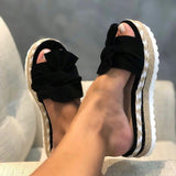 Wenkouban Slippers Women Sandals Platform Sandals Shoes Women Bow 2022 Summer Sandals Slipper Indoor Outdoor Flip-flops Beach Shoes Female