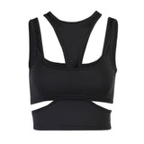Graduation Gifts  Sexy Cut Out 2 Piece Crop Tops 2021 Summer Clothes for Women Gothic Punk Streetwear Tank Top Black White C66-AH10