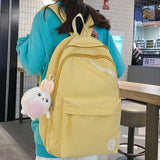 Wenkouban Fashion Girl Pink Kawaii Waterproof College Backpack Trendy Ladies Travel Bag Cool Women School Bag Laptop Female Cute Backpacks