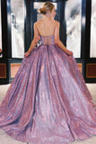 Elbisesi Sequins Evening Dresses Long with Pockets 2023 Ball Gown Sweetheart Robe De Soiree Vestidos De Fiesta