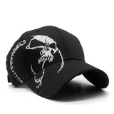 Embroidered Skull Cap For Men Cotton Sports Baseball Caps Fashion Black Pattern Women Snapback Army Male Cap Hip Hop Bone