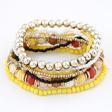 Wenkouban Bohemian Fashion Jewelry MutiLayer Beads Bracelets & Bangles for Women Elastic Strand Pulseras Mujer Femme Bijouterie