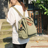 Wenkouban Cute Student Waterproof Backpack Female Women Vintage School Bag Girl ladies Nylon Backpack Long handle Book Bag Fashion Teenage