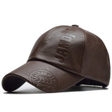 New High Quality Winter Cap PU Leather Baseball Cap Men Snapback Hat Casquette Gorras Para Hombre Mens Trucker Cap