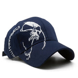 Embroidered Skull Cap For Men Cotton Sports Baseball Caps Fashion Black Pattern Women Snapback Army Male Cap Hip Hop Bone