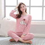 Wenkouban Women Pajamas Set Girl Sleepwear Pijama Long Women Pyjamas Suit Female Clothing Set 2023 Nightwear