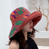Double sided irregular Pattern Bucket Hat Women Summer Cotton Breathable Leisure Bob Caps Outdoor Sports Casual Dome Panama Cap