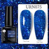 Wenkouban  7.5Ml Glitter Sequins UV Gel Nail Polish Semi Permanent Soak Off Manicure Nail Art Gel Varnishes Hybrid Design