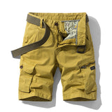 Wenkouban 2023 New Spring Summer Men Cargo Shorts Cotton Relaxed Fit Breeches Bermuda Casual Short Pants Clothing Social Cargo Short Men