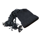 Wenkouban 2023 New Fashion Autumn Winter Hat Women Black Solid Flexible Headgear Twist Braid Beanie Cap Female Tide Scarf B812