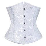 Sexy Corset Underbust Waist Cincher Satin Corsets Gothic Corset Top Bustier For Women Slimming Body Shaper Plus Size Black S-6XL